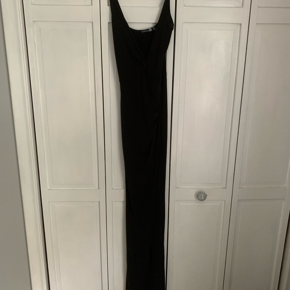 Elegant Black Evening Gown BooHoo Tall